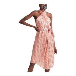 Club Monaco Dress Crisscross Halter Neckline Abstract Asymmetrical Size 0